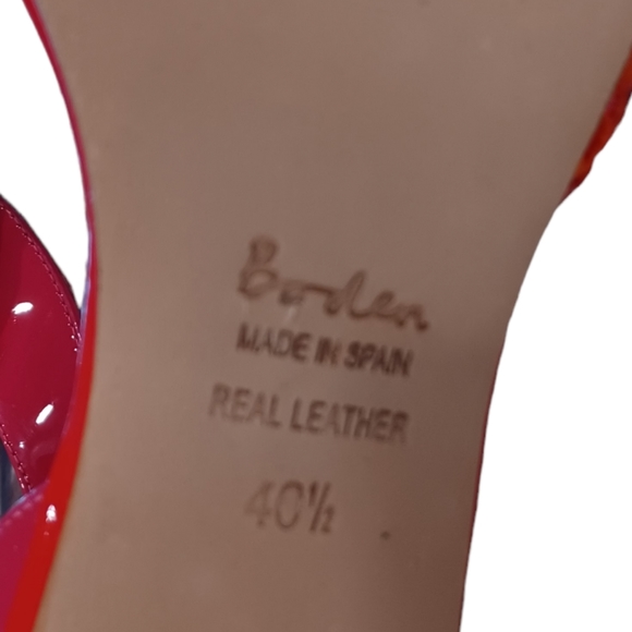 🆕 BODEN • size 7 1/2 or 40 1/2 • pink orange tweed slingback kitten heels NWOT - Picture 9 of 11